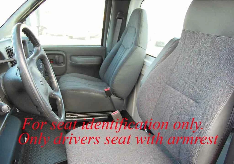 Синие чехлы на сиденья подходят для Chevy GMC серии C 2003-2009 годов выпуска Kodiak/Topkick 45-5500 - Изображение 2 из 3