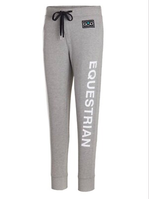EQ-STAR Original EQUESTRIAN Statement Gray Sweatpants Joggers Large