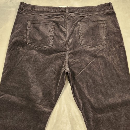 MARKS AND SPENCER GREY STRETCH CORDUROY STRAIGHT PANTS PLUS SIZE 24 TROUSERS - Picture 15 of 17