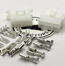 6 Pin Honda Rectifier Connector Set 1/4" .250 6.3mm Vintage Motorcycle