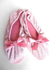 Brand New Pink Ballet Style Slippers w/ Bows Women Size 5-6
