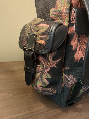 Coach 1941 Scout Backpack Oak Leaf Print On Cavas With Leather Detail s-l400.jpg main image 2