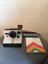 Polaroid SX-70 One Step Rainbow Stripe Instant Land Camera Untested, As-Is
