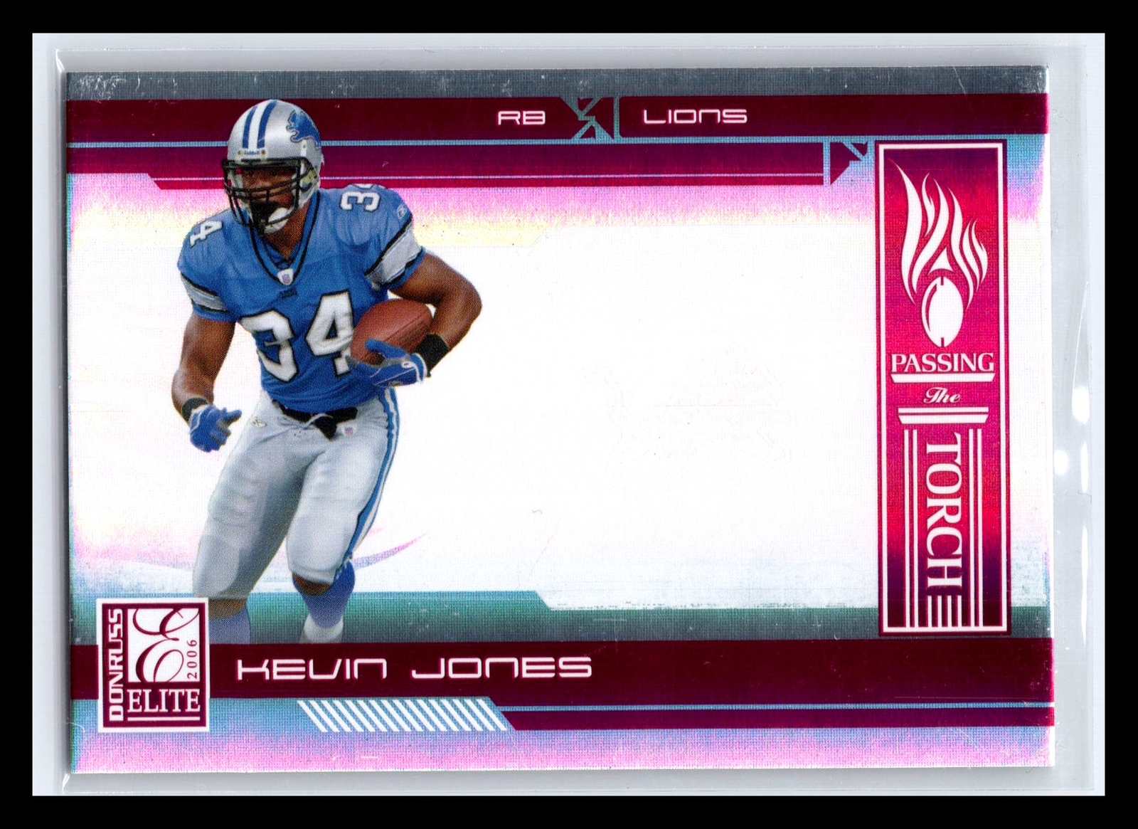 2006 Donruss Elite #PT-13 Kevin Jones Passing the Torch Red #/1000 Detroit Lions