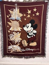 Walt Disney World 4 Icons 4 Parks Tapestry woven blanket Mickey mouse