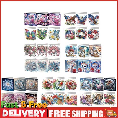 6 Stück Mandala Diamond Zeichenkarte Diamond Painting Grußkarte für Erwachsene Kinder