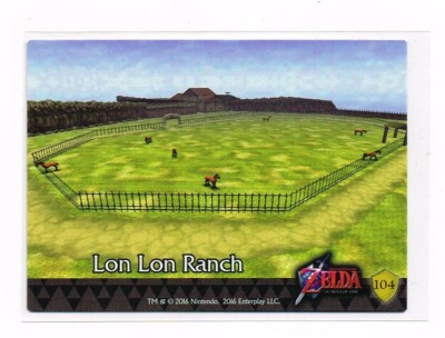 Legend of Zelda Trading Card 104 Lon Lon Ranch Puzzle Silver Foil