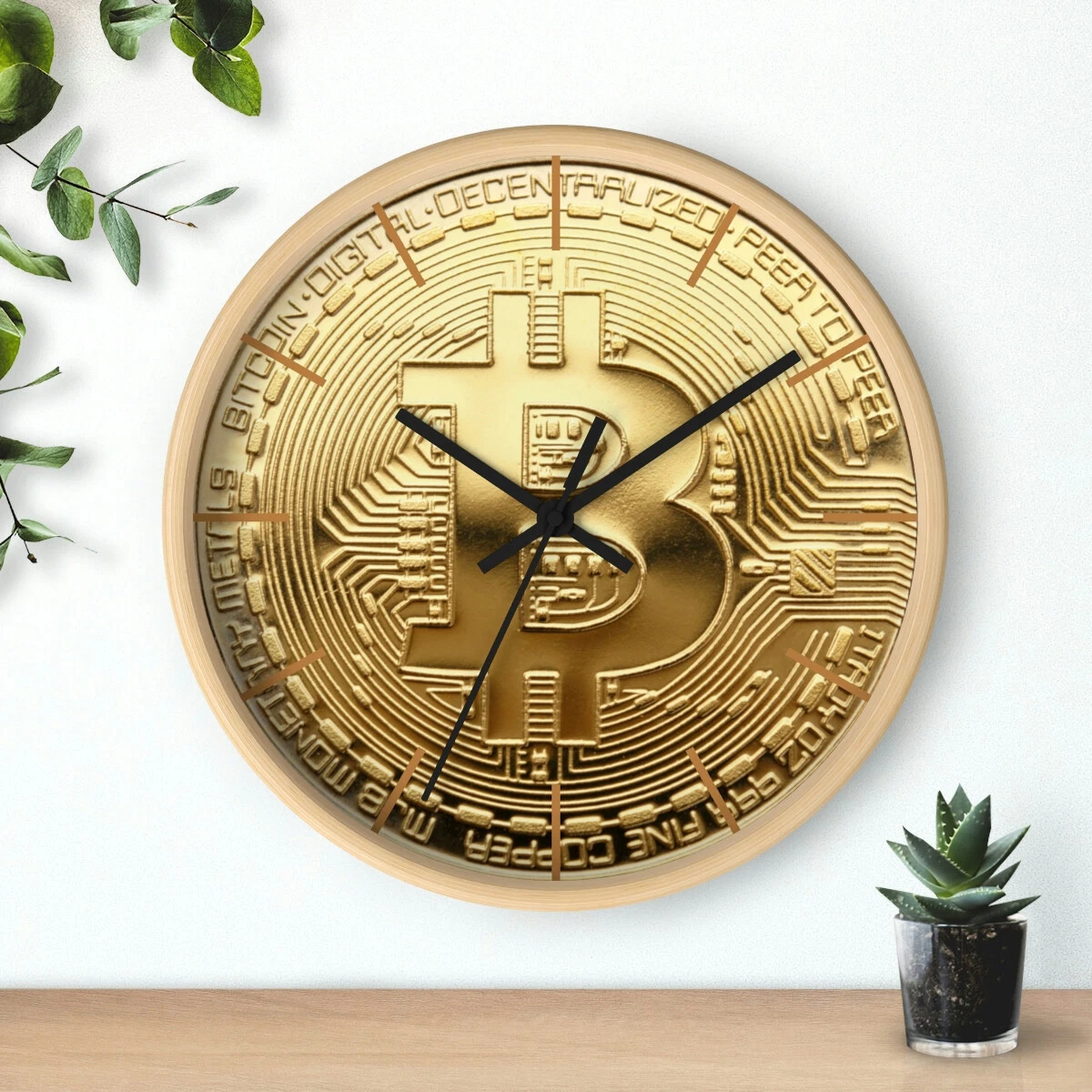 Bitcoin clock, Coin clock, Crypto clock, Bitcoin wall clock, Wall clock |  eBay