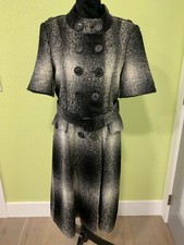 $3149 Burberry Women's Alpaca/wool Trench Coat Short Sleeves Size It46/uk14/us12