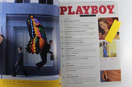November 2001 Playboy Magazine Angelica Bridges College Girls Lindsey Vuolo Oral - Picture 4 of 6