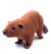 Peluche Pupazzo Stoffa Animale Castoro Braun Roditore 24 CM