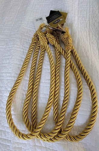 Juego de 4 lazos de cuerda trenzada Wrights de 26" color dorado - Imagen 6 de 6