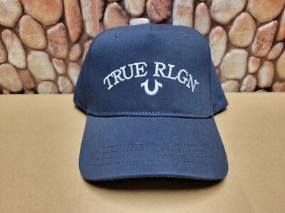 TRUE RELIGION HS TR 2313 Ace Blue-White Cotton Baseball Hat OS