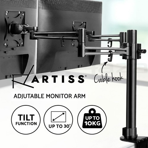 Dual Monitor Stand Arm Desk Mount 