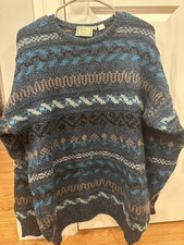 Vintage GAELTARRA Hand Loomed Wool Sweater Size 44 112cm Multicolor Ireland