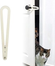 Cat Door Holder Latch   Bright White Flex Latch Strap