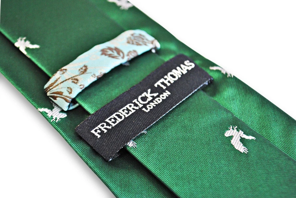 Corbata verde para hombre águilas clásico diseñador de oficina por Frederick Thomas Philadelphia Foto 3 de 4
