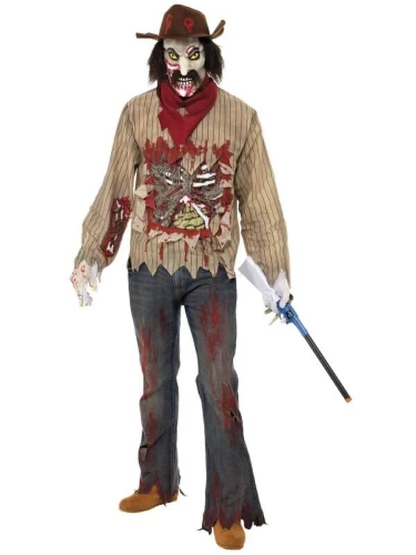SMIFFYS Zombie Inmate Costume, Includes Trousers, Top, Hat and Handcuffs Halloween, Carnival