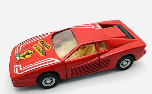 Vintage Ferrari Testarossa 1/43 Scale 4.5” Toy Speed Turbo Italian Car Mustache - Picture 2 of 6