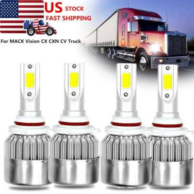 For 1998-2015 MACK Vision CX CXN CV Truck LED Headlight Headlamp Bulbs 4x