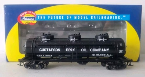 Vagón cisterna Athearn escala HO 7359 SHPX Gustafson 3 cúpulas #4553 modelo en caja | Zustand: Used