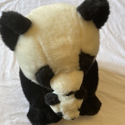 Plüsch Panda mit Junges 12 cm groß. Nie benutzt Top Zustand.