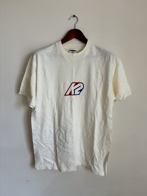 Vintage K2 Inline Skate Skating White Size M T-Shirt SENATE Aggressive ROCES