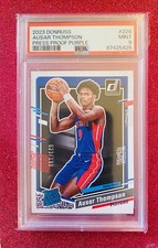 Ausar Thompson 2023-24 Donruss Rated Rookie #228 RC /199 Purple PSA 9 Pistons 