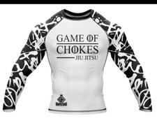GAME OF CHOKES BJJ MMA GRAPPLE KINGS THRONES RASHGUARD RASH GUARD UFC