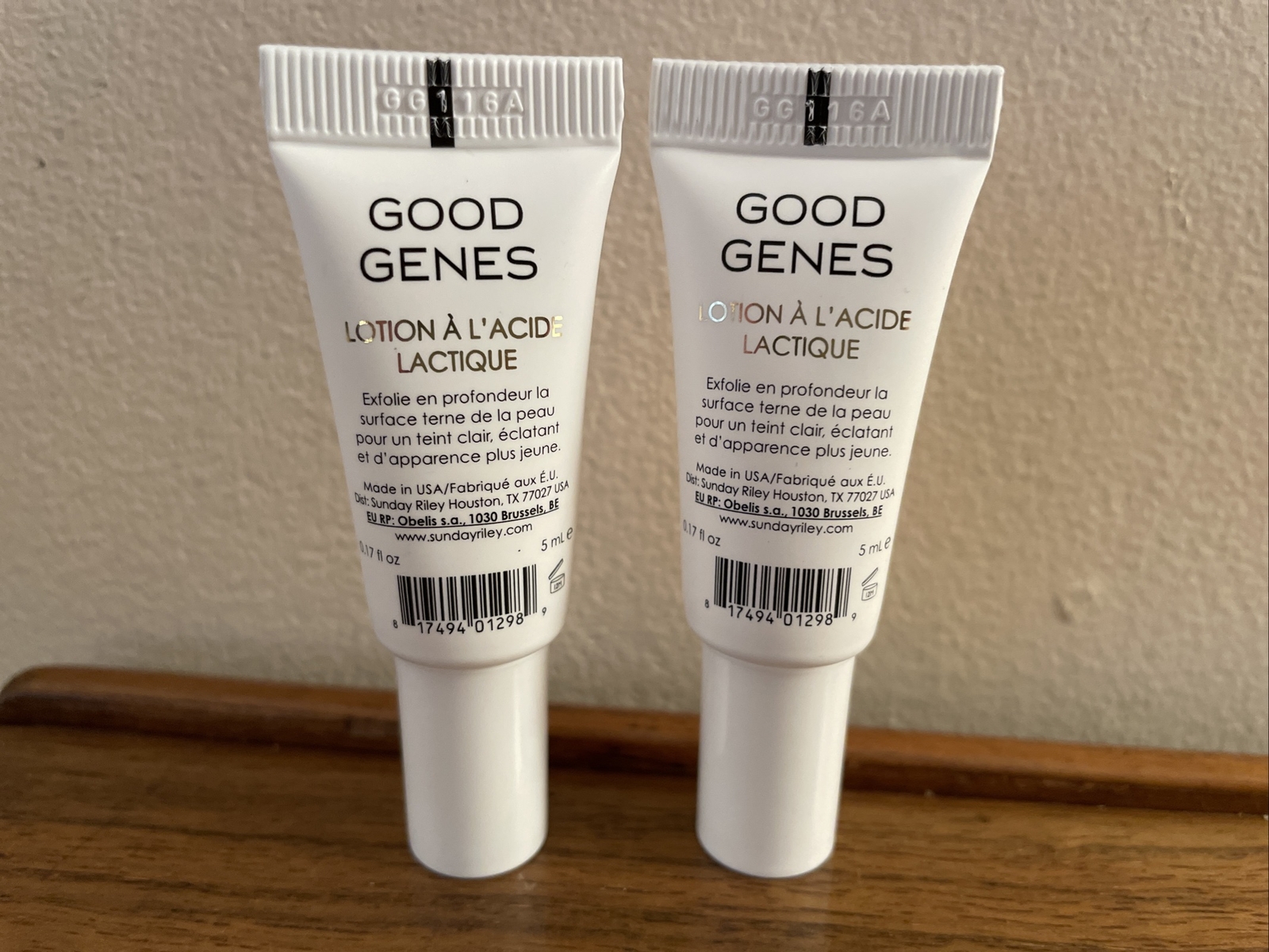 2x Sunday Riley Good Genes Lactic Acid Treatment 0.17 oz / 5ml each
