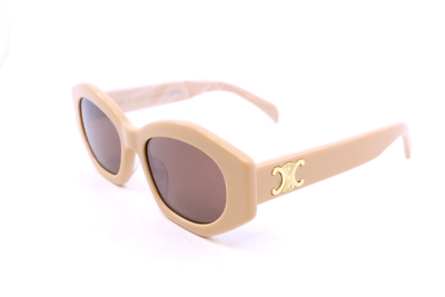 CELINE PARIS CL40238U CL 40238U 57E 55-19 145 Sunglasses - Beige