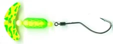 Macks Smile Blade Spindrift Floating Walleye Rig Chartreuse Green Tiger 63350