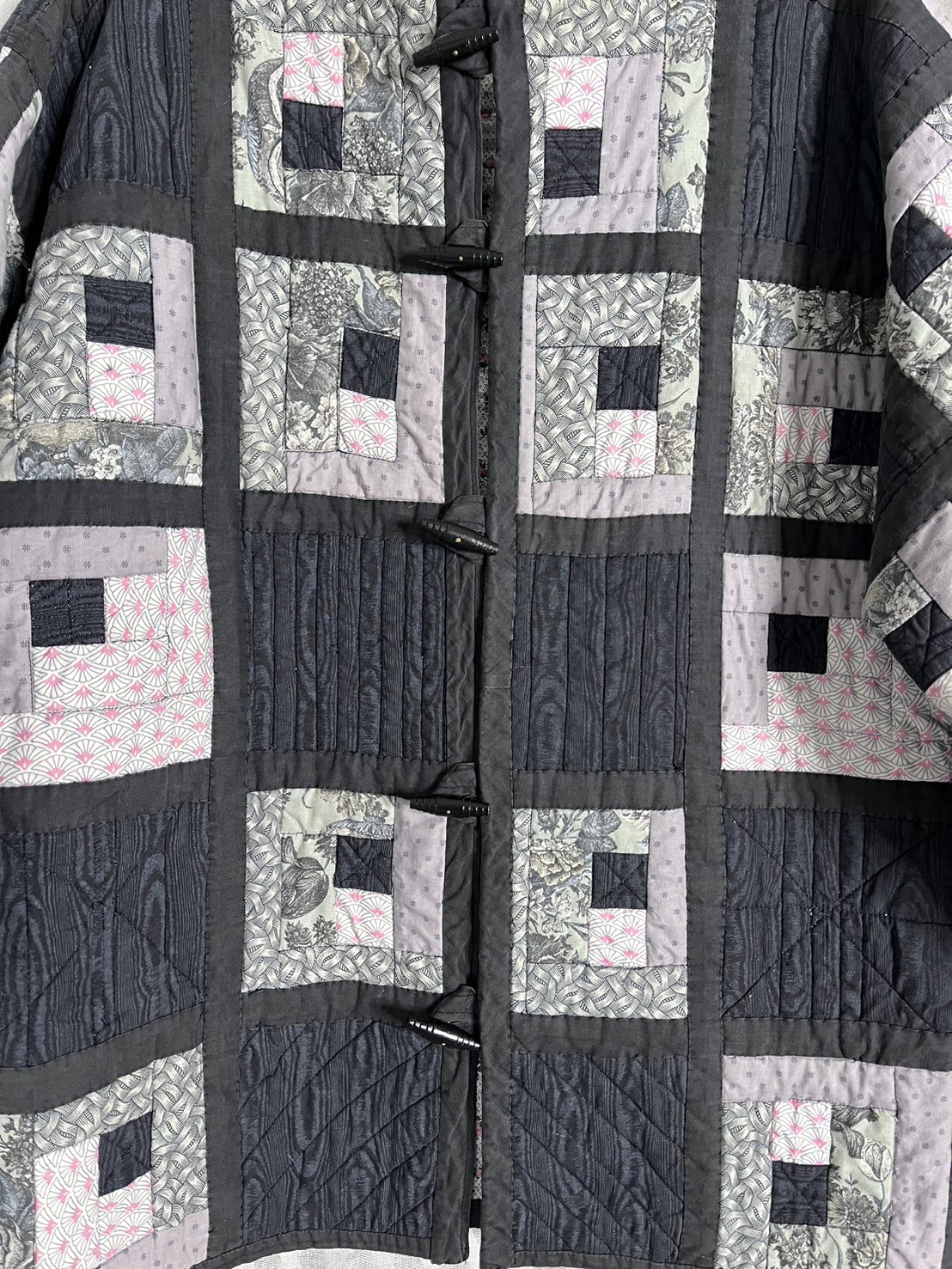 Handmade Patchwork Rose Pattern Lining 3/4 Sleeve… - image 11