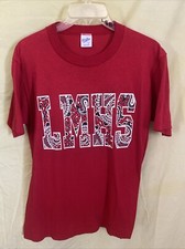 Vintage Single Stitch LMHS Red T Shirt Size Large Made In USA