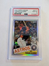 2020 Topps Chrome Yordan Alvarez #85TC-4 1985 35th Anniversary Rookie RC Astros