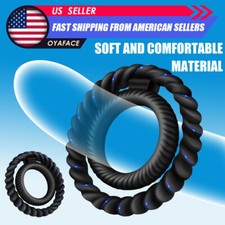 Male DUAL Ball-Scrotum-Ring-Penis Stretcher Enhance-Delay Ejaculation for Menr