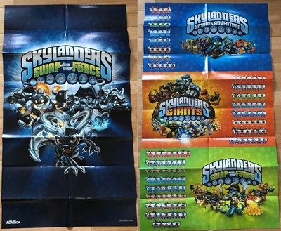 SKYLANDERS SWAP FORCE Wii Game Portal Characters Cards Stickers Codes Poster | eBay
