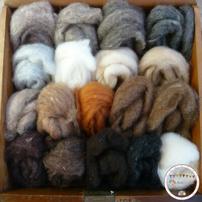 Heidifeathers  'Wildlife Mix' Nadelfilzen Tierwolle, Krempelsplitter 18er Pack