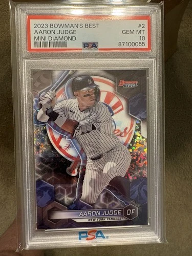 2023 Bowman's Best Aaron Judge #2 Mini-Diamond Refractor PSA 10 /299 Yankees
