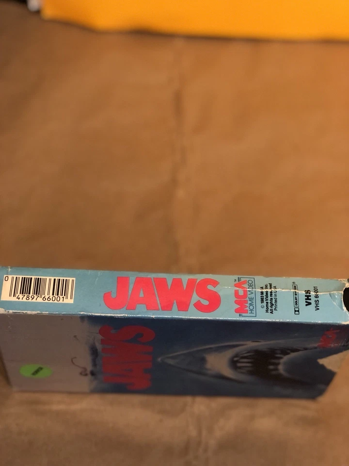 VHS Tape / 1975 Jaws Movie Foto 3 de 4