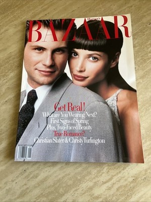 1994 JANUARY HARPER'S BAZAAR MAGAZINE - SLATER & TURLINGTON COVER