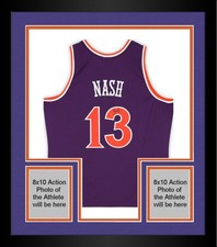 Framed Steve Nash Suns Signed Mitchell & Ness Purple 05-06 Swingman Jersey
