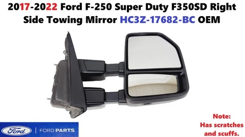 2017-2022 Ford F250 Super Duty F350SD Right Side Towing Mirror HC3Z-17682-BC