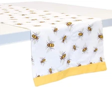 Cotton Table Runner, 13 x 72-Inches, Save the Bees