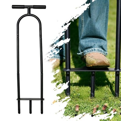 Manual Lawn Core Aerator   3 Heavy-Duty Coring Plugs for Compacted Soil, Ergo...