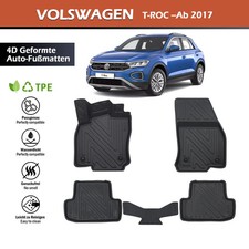 VW T-Roc ab 2017 3D Fußmatten Set 4tlg hoher Rand passgenau