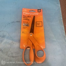 Fiskars Non Stick Bent Handle Right Handed Scissors, 8in FNFP