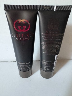 Gucci Guilty Pour Homme Shower Gel For Men 50ml 1.6oz Set Of 2 New No Box