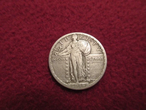 RARE 1918d Standing Liberty Quarter Higher Grade   FREE SHIPPING!