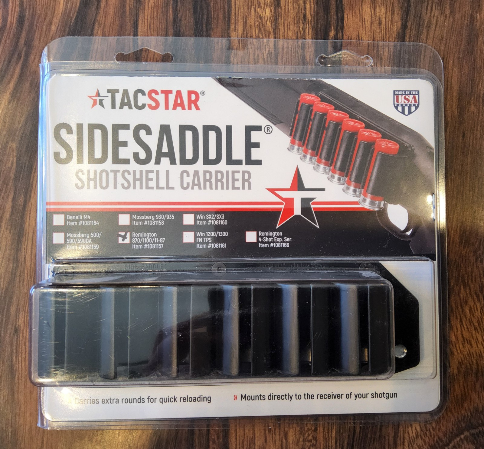 TacStar 1081157 Shotgun Sidesaddle 6 Shot for Remington  - Black